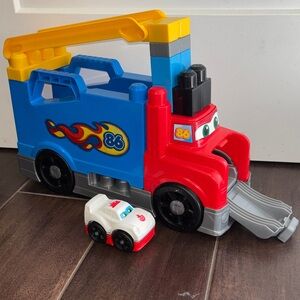 Mega Bloks First Builders Build & Race Rig Toy Blocks for Toddler
